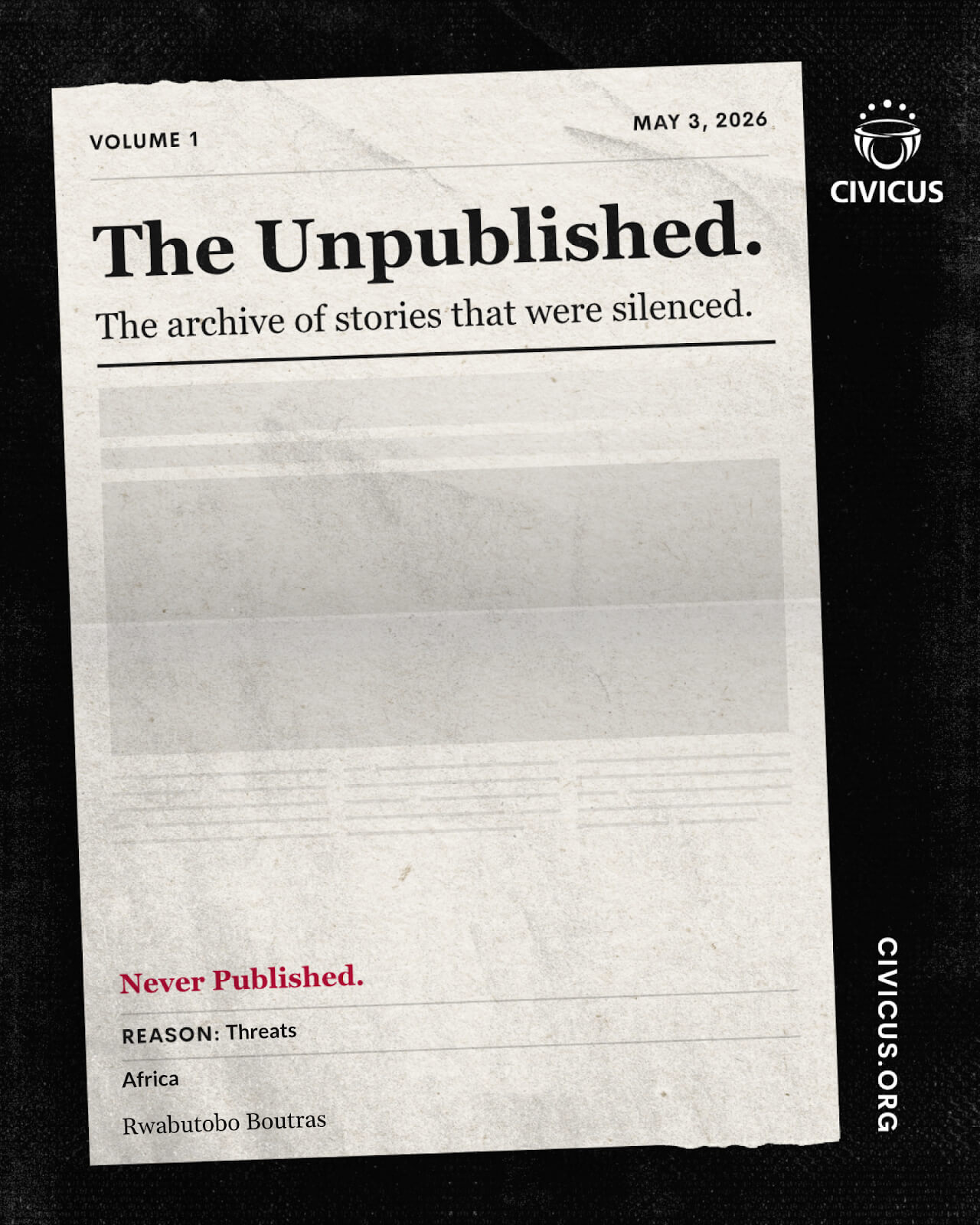 The Unpublished: Rwabutobo Boutras
