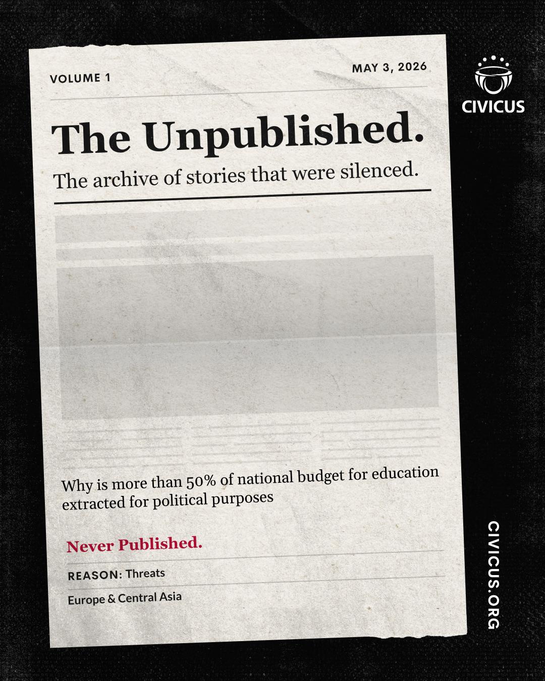 50% of national education budget extracted for political purposes